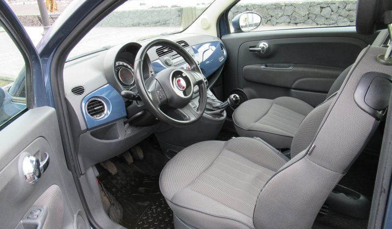 Fiat 500 1.2 cc, 2014, Azul lleno